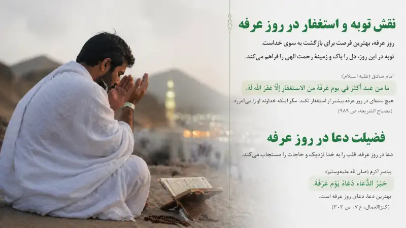 نقش توبه و استغفار در روز عرفه